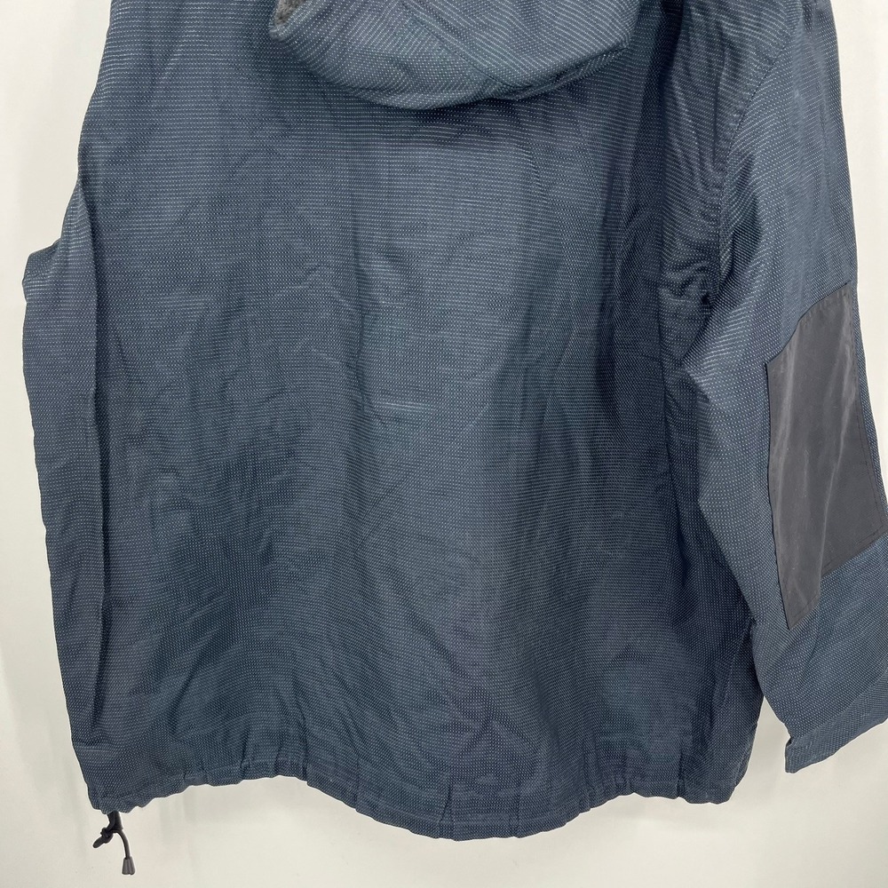 Banana Republic Mens XL Blue Textured Half Zip Anorak Fleece Lined Jacket Vtg - Picture 12 of 13